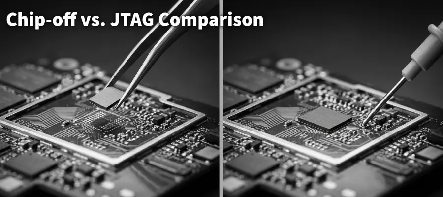  Chip-off vs. JTAG
