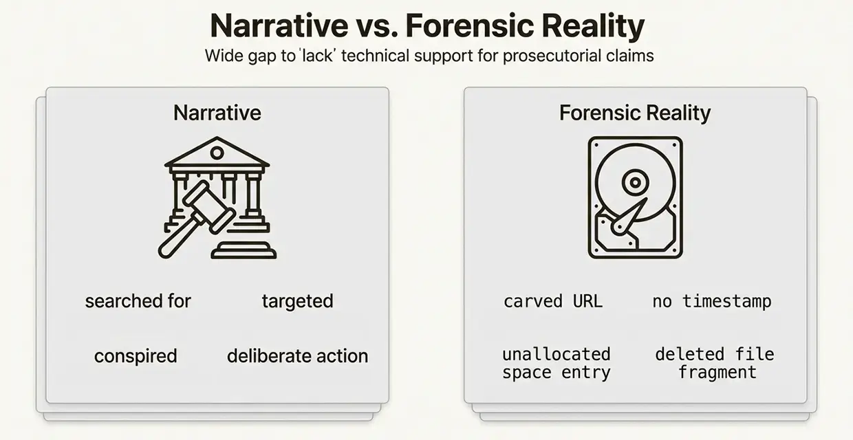 Narrative vs Forensic Reality