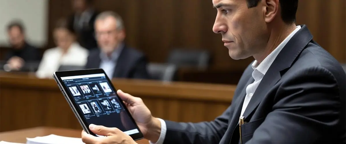 Digital forensics expert analyzing electronic data