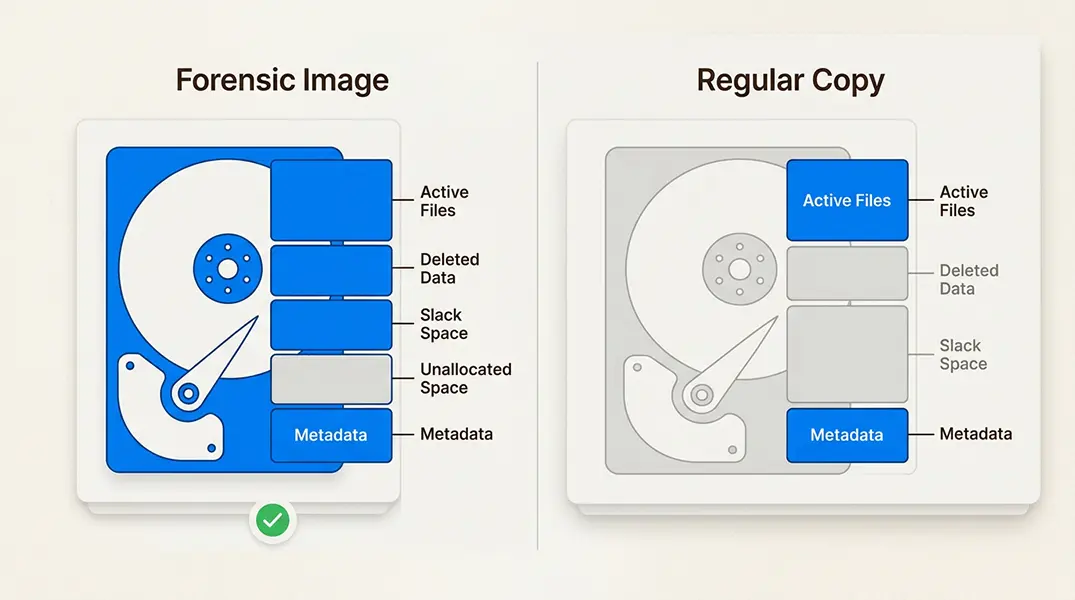 Comparison Table: Forensic Image vs Non-Forensic Copy