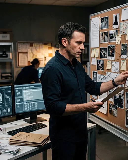 Investigator documenting verified OSINT findings for legal and corporate review
